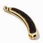 Gold Metal Black Druzy Banana Hair Claw,