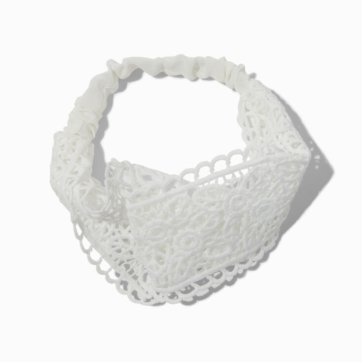 Silver Rhinestone &amp; Pearl Multi-Row Hair Barette,