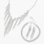 Silver Rhinestone Fringe Jewelry Set - 3 Pack,