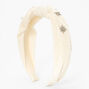 Ivory Celestial Embellished Knotted Headband,