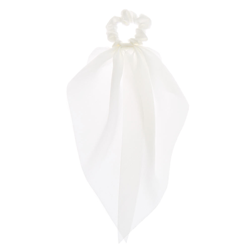 White hair scrunchie
