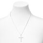 Silver Cross Pendant Necklace,