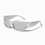 Silver Flash Wraparound Sunglasses,