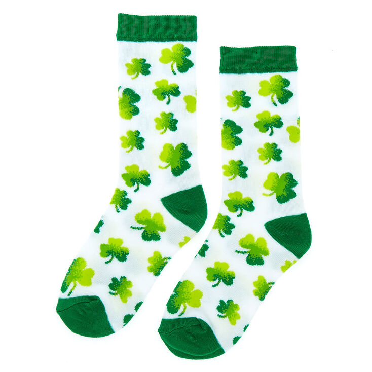 Ombre Shamrock Crew Socks - White,