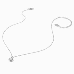Infinity Glass Pearl Pendant Necklace,