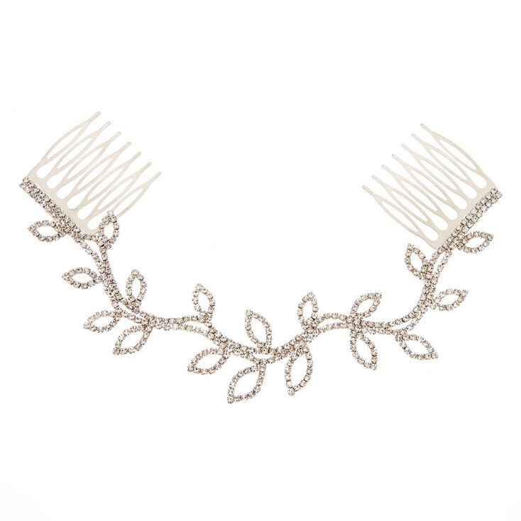 Silver Tone & Faux Crystal Vine Hair Swag,