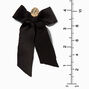 Black Ribbon Bow 3&quot; Drop Earrings,