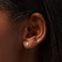 Icing Select Sterling Silver AB Cubic Zirconia Heart Stud Earrings,