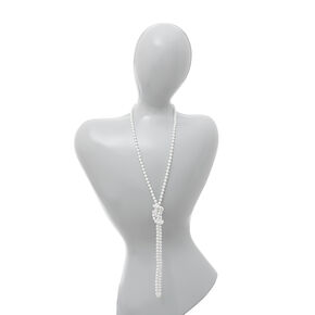 60&quot; White Pearl Necklace,