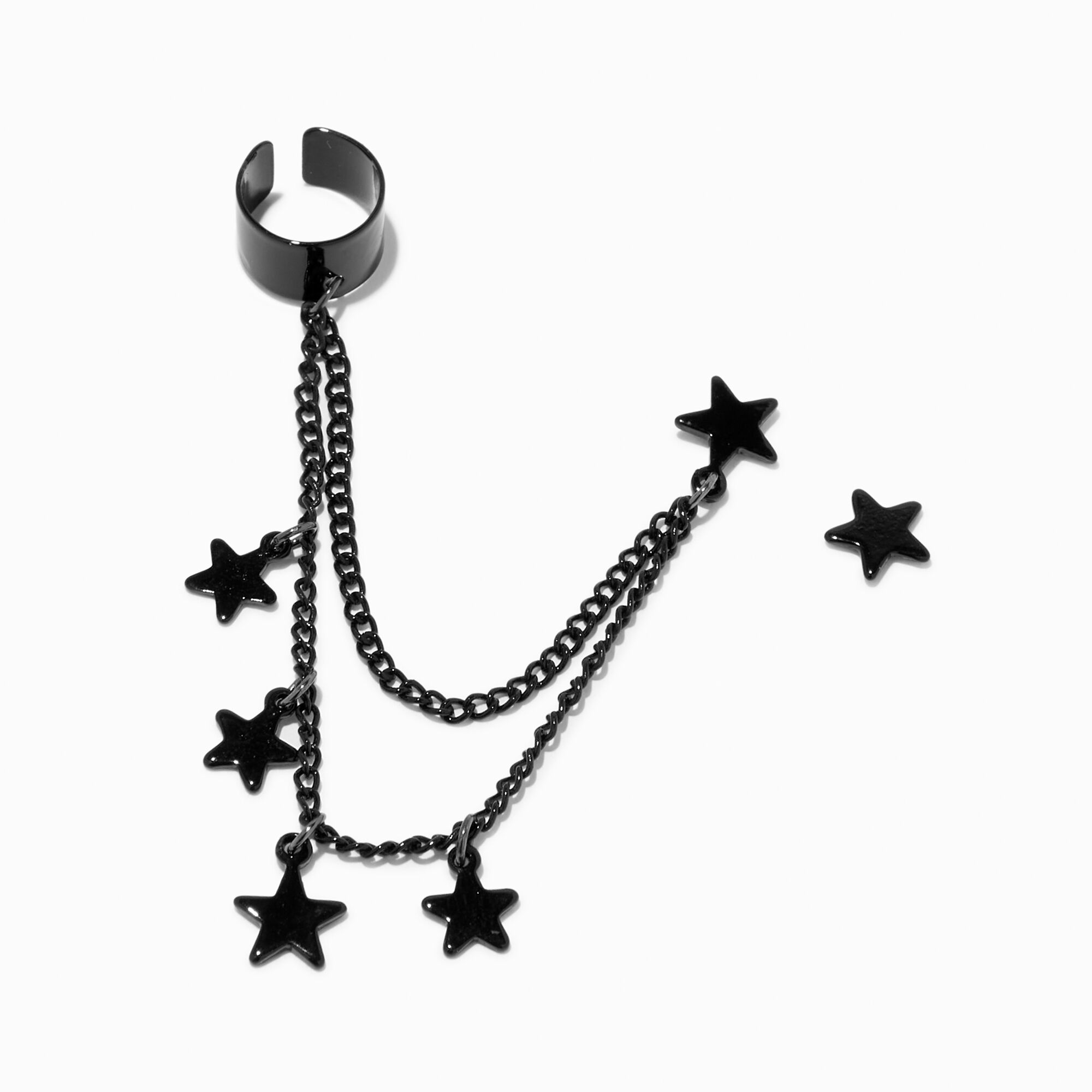 Black star drop earrings hotsell
