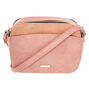 Faux Leather Camera Crossbody Bag - Pink,