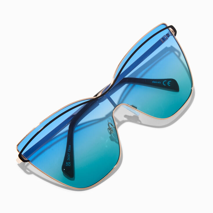 Blue Shield Ombre Sunglasses,
