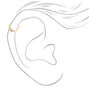 Gold-tone Sterling Silver Triple Crystal 20G Helix Hoop Earring,