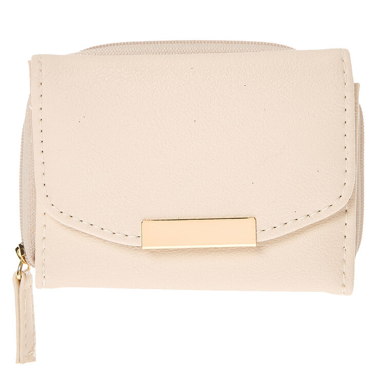 Nude Faux Leather Mini Wallet,