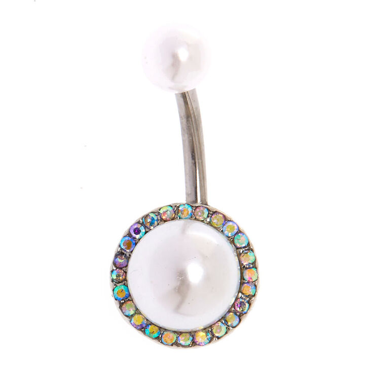 Halo Pearl Belly Ring,