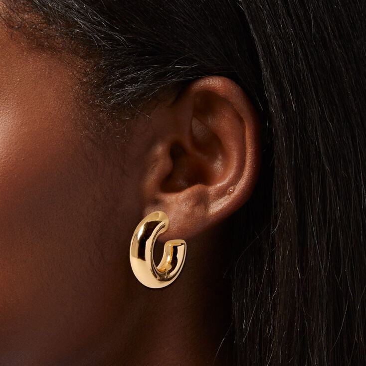 Gold 30MM Chunky Hoop Earrings,