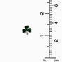 Green Glitter Shamrock Stud Earrings,