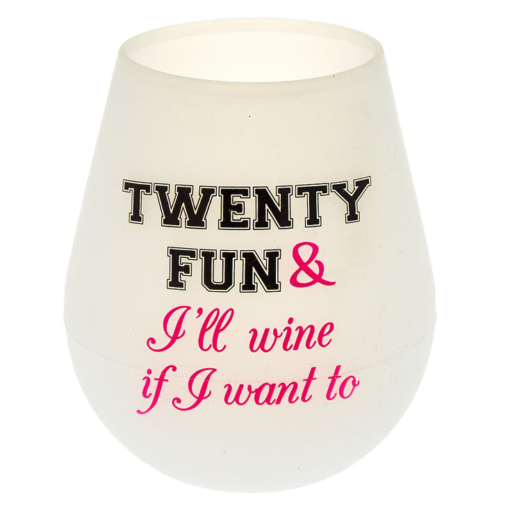 Silicone Twenty-Fun Glass - White,