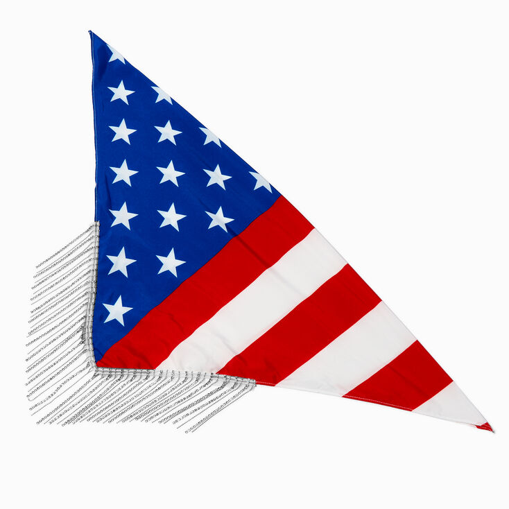 Stars &amp; Stripes Fringed Bandana,