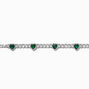 Emerald Green Gemstone Heart Choker Necklace,