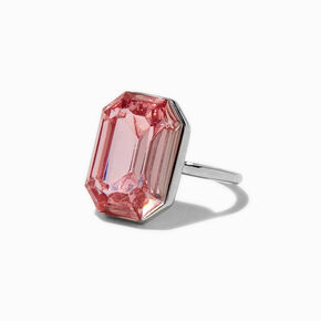 Pink Rhinestone Cocktail Ring,