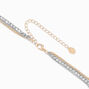 Mixed Metal Multi-Strand Chain Necklace,