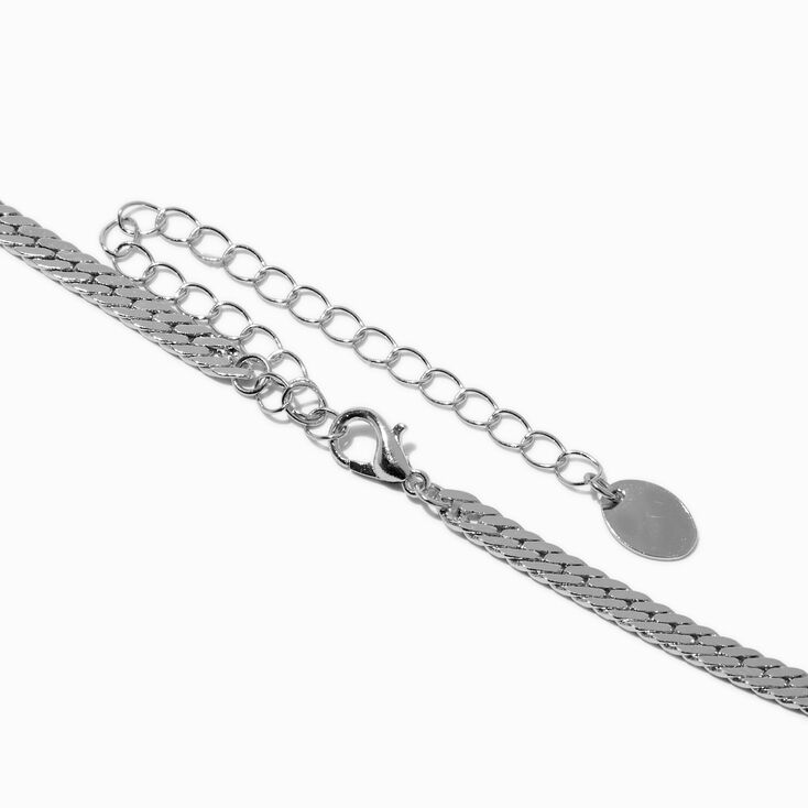Silver-tone Delicate Fishtail Chain Necklace,