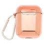 Metallic Rose Gold Earbud Case Cover - Compatible With Apple AirPods,
