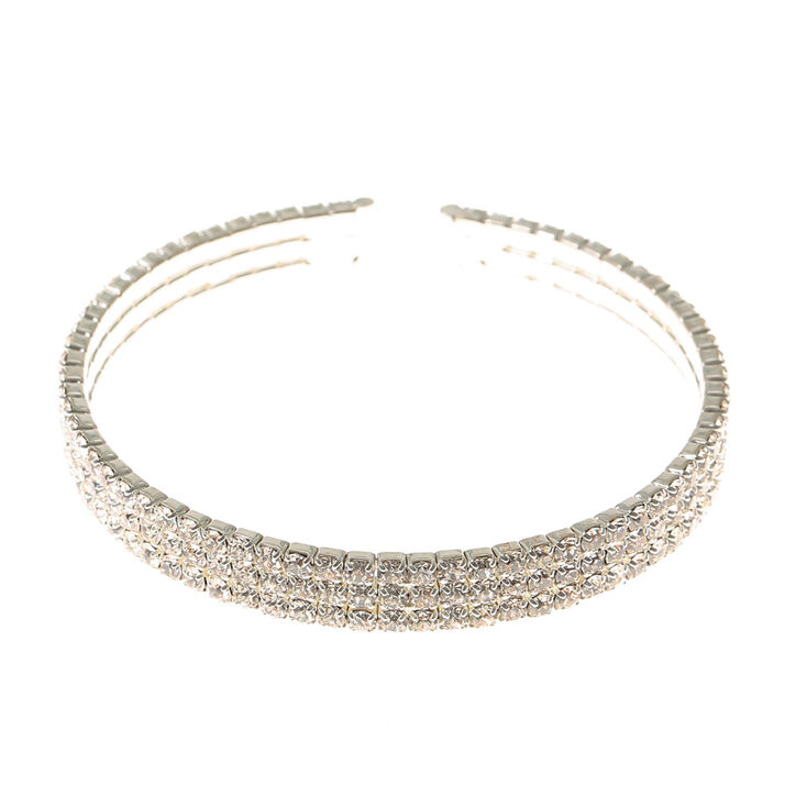 Silver Rhinestone Cuff Bracelet,