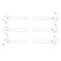 Silver Pearl Hair Pins - 6 Pack,