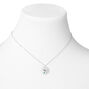 Silver Birthstone Color Tag Pendant Necklace - May,