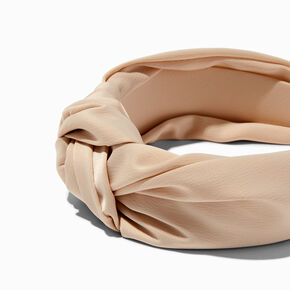 Nude Satin Knotted Headband,