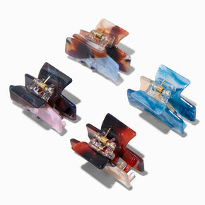 Two-Tone Tortoiseshell Hair Claws - 4 Pack,
