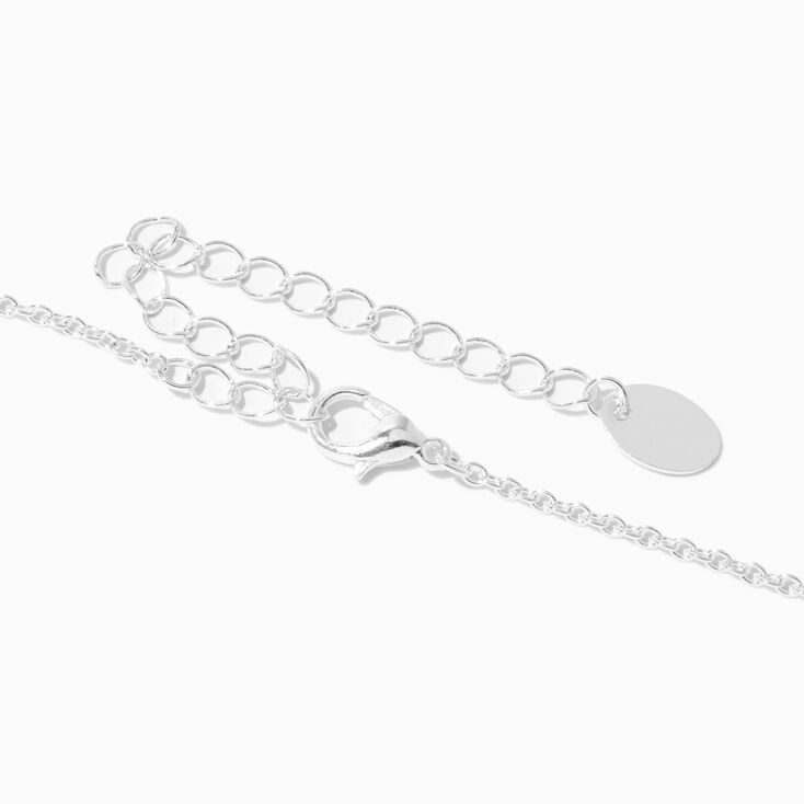 Silver Locket Rose &amp; Butterfly Pendant Necklace,