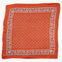 Floral Paisley Silky Bandana Headwrap - Rust,