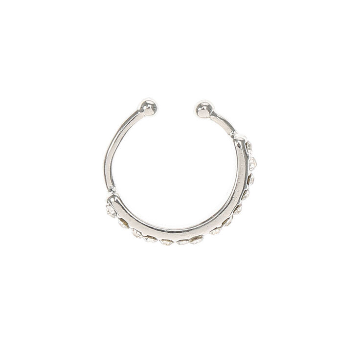 Crystal Faux Cartilage Hoop,