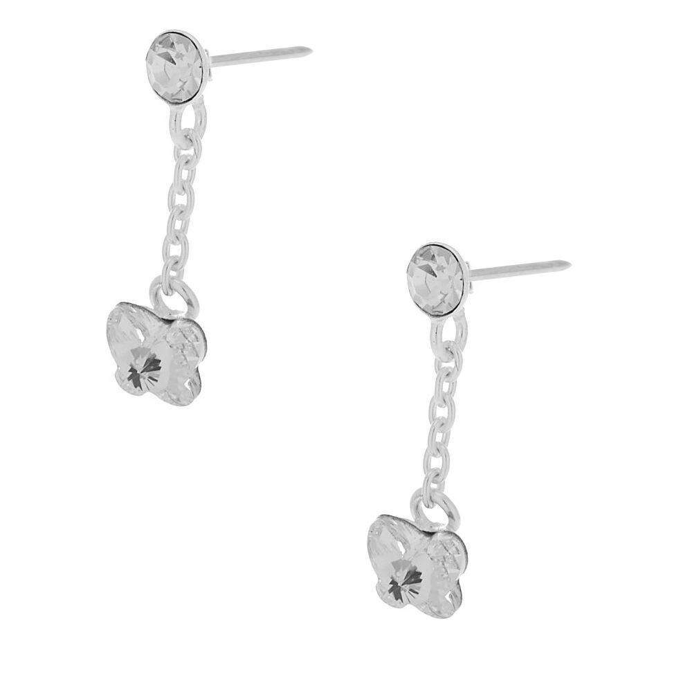 swarovski black drop earrings