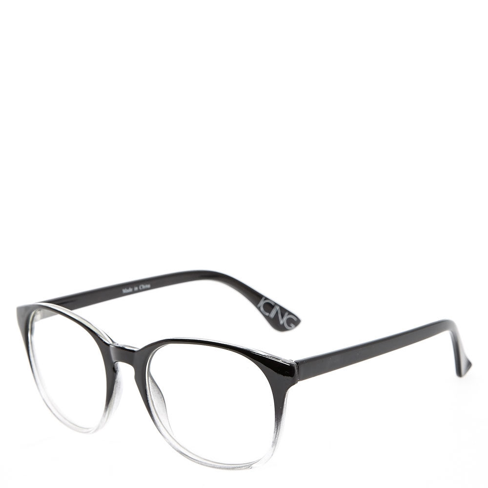 black and clear glasses