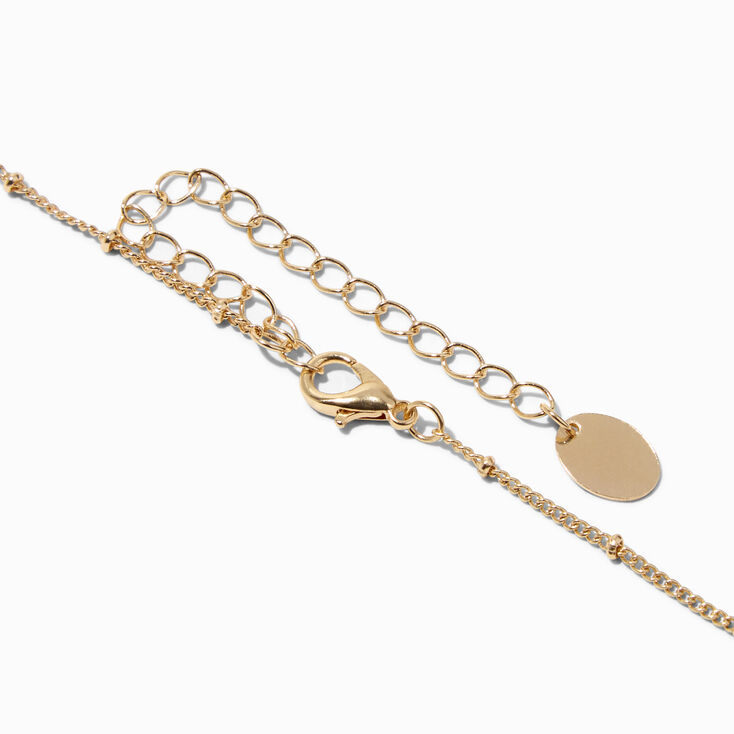 Gold Antique Style Initial Pendant Necklace - K,