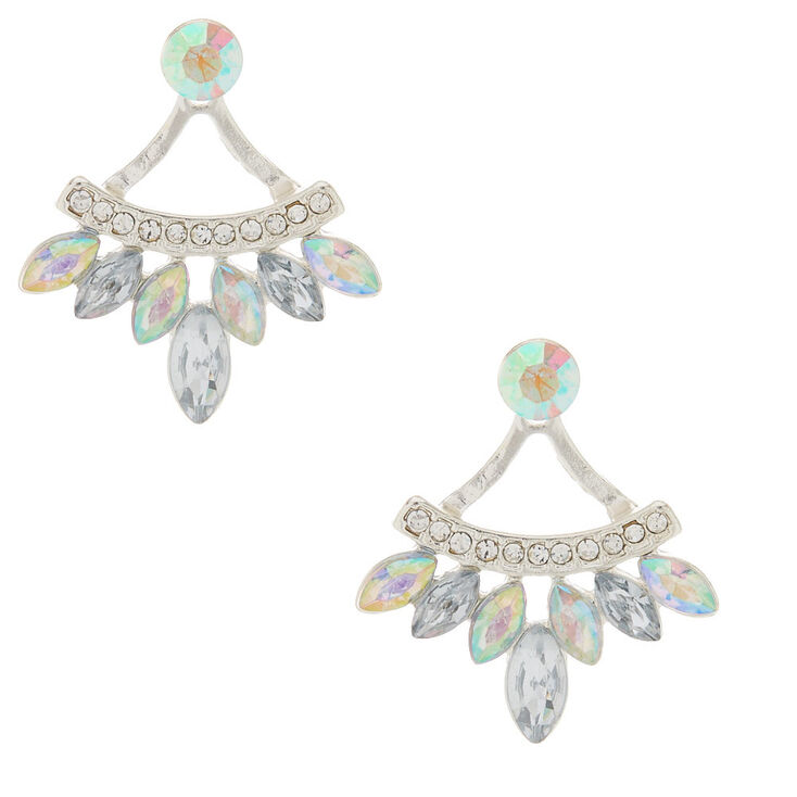 Iridescent Front & Back Earrings,