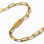 Icing Select 18k Gold Plated Pav&eacute; Paperclip Bracelet,