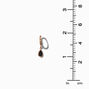 Black Teardrop Cubic Zirconia 10MM Gold-tone Huggie Hoop Earrings,