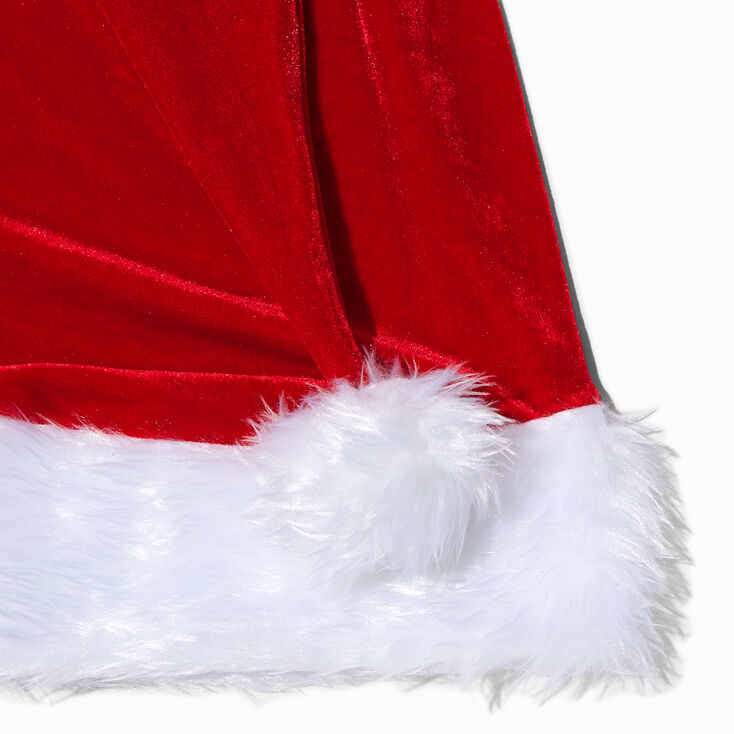 Red Velvet Long Santa Hat,