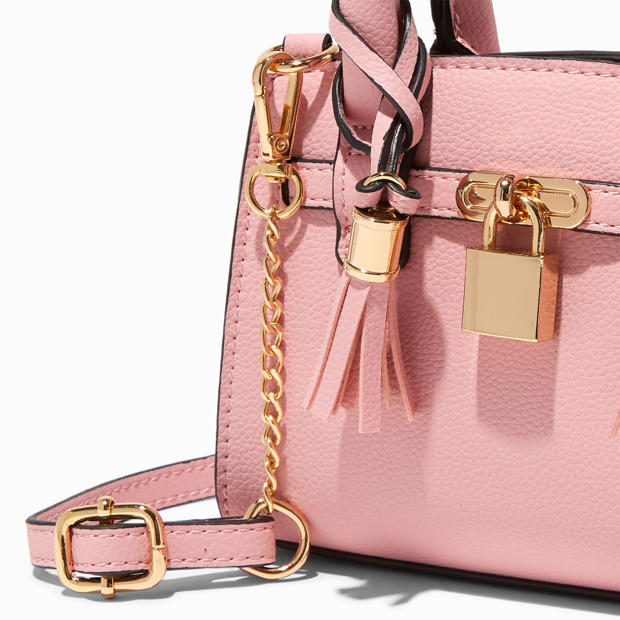Light Pink Tassel Small Crossbody Satchel Icing US