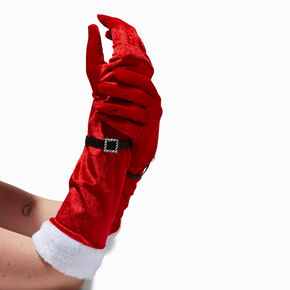 Christmas Red Elbow Length Gloves,