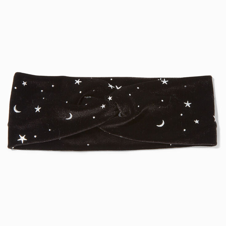 Black Velvet Celestial Twisted Headwrap,