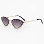 Crystal Studded Cat Eye Sunglasses,