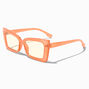 Solar Blue Light Reducing Orange Rectangular Cat Eye Clear Lens Frames,