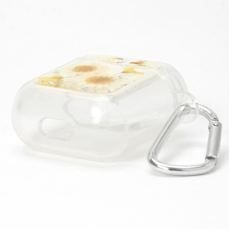 Yellow Daisy Clear Silicone Earbud Case Cover - Compatible With Apple AirPods&reg;,