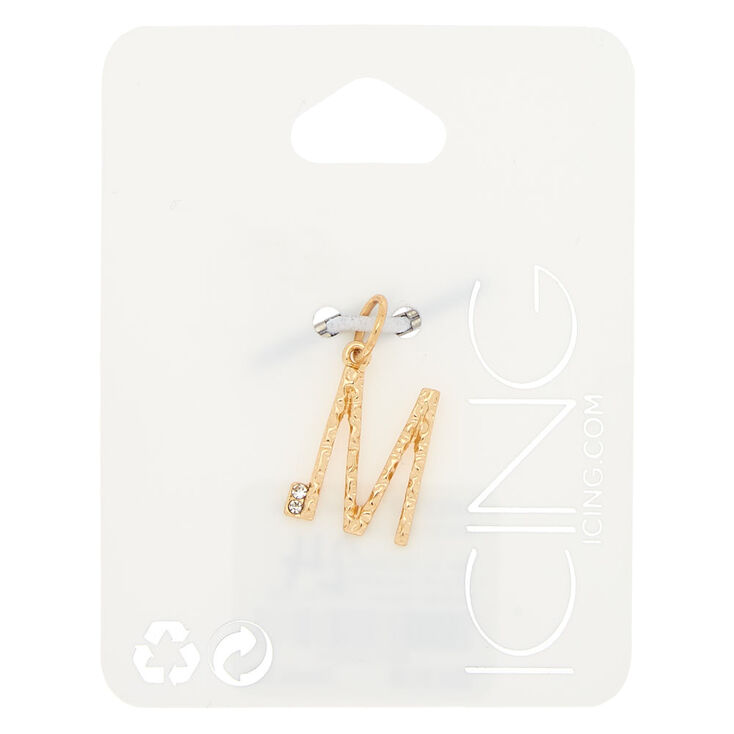 Gold Initial Charm - M,